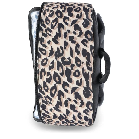 Leopard Print Backpack in Beige and Black - Picture 7 of 9
